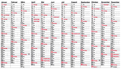 Kalender-D-12 12 Monate
