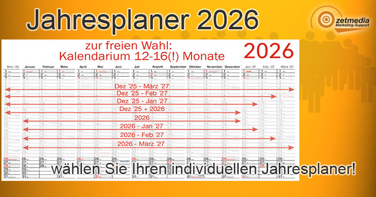 individualisieren Sie Ihren Jahresplaner 2026 / Wandkalender 2026