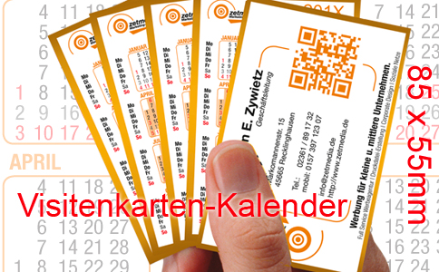 Visitenkarten Kalender